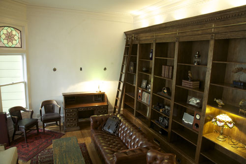 Victorian Library from staircase Victorian Library from staircase